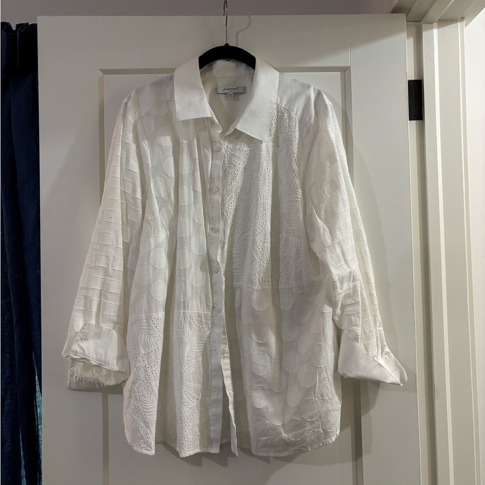 NYC Cream Button-Up Shirt